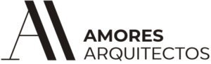Logotipo amores arquitectos de alicante en negro con fondo transparente