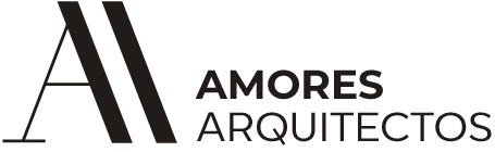 Logotipo amores arquitectos de alicante en negro con fondo transparente